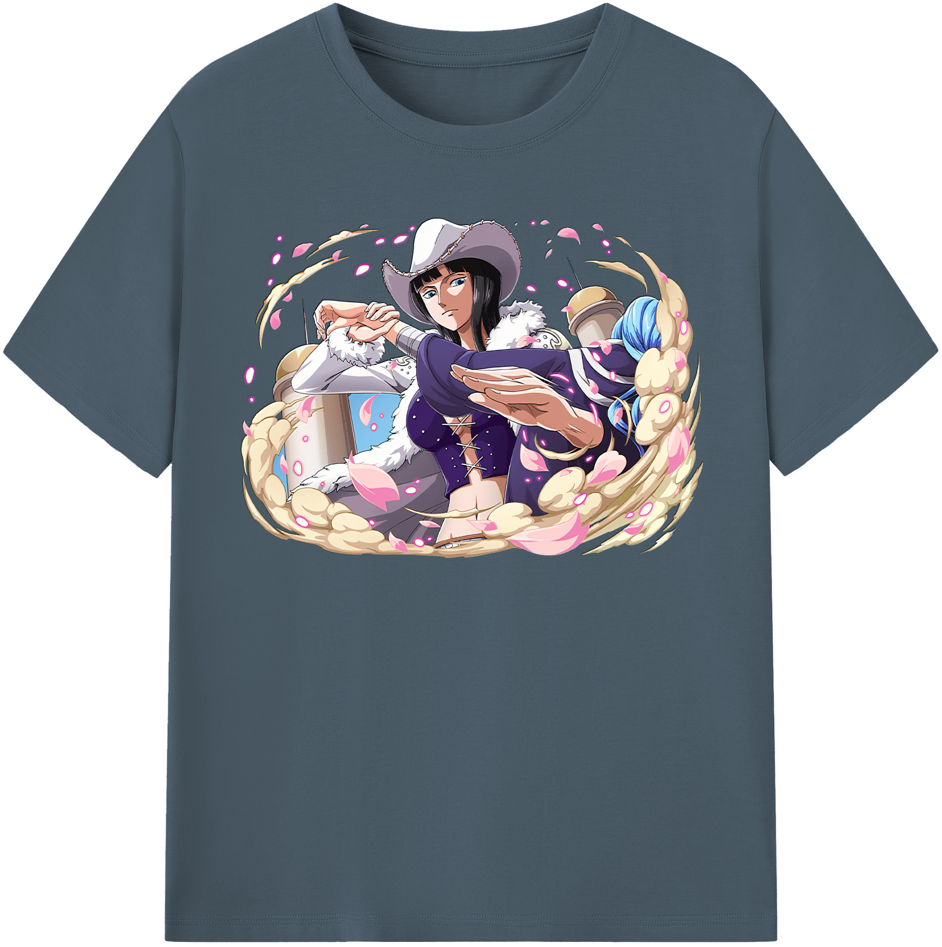 ワンピース ニコ・ロビン ONE PIECE Nico Robin 綿100％半袖Tシャツ（フロントプリント）